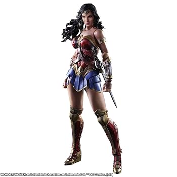 【中古】WONDER WOMAN PLAY ARTS改 ワンダーウーマン PVC製 塗装済み可動フィギュア