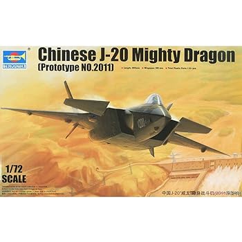【中古】【39shop】トランペッター★172 中国空軍 J-20戦闘機 マイティ・ドラゴン プロトタイプ 2011 プラモデル 01665（良い）｜ドリエム店