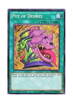 【中古】遊戯王 英語版 TDIL-EN066 Pot of Desires 強欲で貪欲な壺 シークレットレア 1st Edition