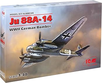 【中古】ICM 148 ドイツ空軍 ユンカース Ju88A-14 爆撃機 プラモデル 48234