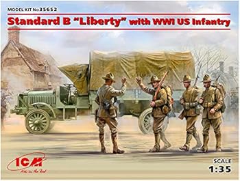 【中古】ICM 135 第一次世界大戦 アメリカ陸軍 トラック スタンダードB リバティwアメリカ歩兵 プラモデル 35652