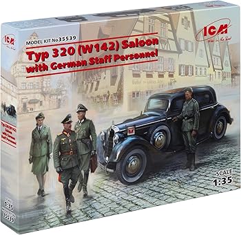 【中古】ICM 135 ドイツ Typ320 W142 スタッフカー wドイツスタッフ4体 プラモデル 35539