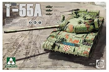 【中古】TAKOM 135 ロシア軍 T-55A 中戦車 3in1 プラモデル TKO2056