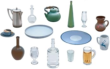 【中古】ミニアート 135 家庭用陶磁器 & グラスセット プラモデル用パーツ MA35559