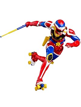 【中古】【39shop】タツノコヒーローズ★ファイティングギア とんでも戦士ムテキング ノンスケール PVC&ABS製塗装済み 可動フィギュア（非常に良い）｜ドリエム店
