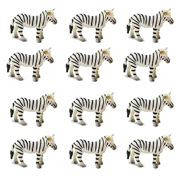 【中古】サファリ社ミニフィギュア 351122 シマウマ 12個セット