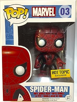 【中古】ポップ!Pop! Funko Marvel SpiderManHot Topic Exclusive RedBlack Vinyl Figure 並行輸入品
