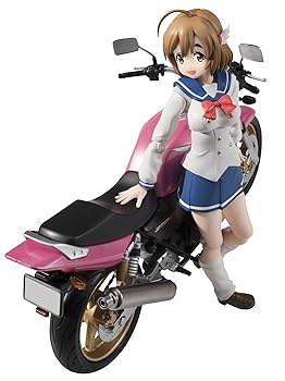 【中古】S.H.フィギュアーツ ばくおん!! 佐倉羽音制服&CB400 SUPER FOUR 約135mm PVC&ABS製 塗装済み可動フィギュア画像