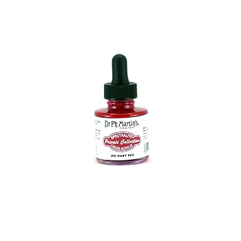 【中古】【39shop】Dr.★Ph. Martin's Spectralite Private Collection Liquid Acrylics, 1.0 oz, Ruby Red 3PC（非常に良い）｜ドリエム店