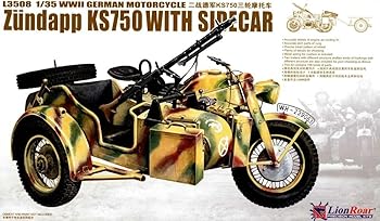 【中古】【39shop】グレートウォールホビー★135 第二次世界大戦 ドイツ軍用オートバイ KS750 サイドカー プラモデル L3508（非常に良い）｜ドリエム店
