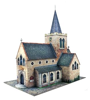 【中古】The CityBuilder Oスケールモデル鉄道ビル - 教会段ボールモデルキットを作ります