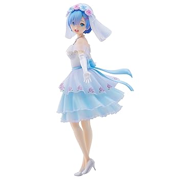 【中古】【39shop】Re:ゼロから始める異世界生活★レム ウエディングVer. ノンスケール PVC&ABS製 塗装済み 完成品フィギュア(非常に良い)|ドリエム店