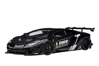 【中古】AUTOart 118 リバティーウォーク LB-WORKS ランボルギーニ アヴェンタドール リミテッドエディション ブラック LBWKカーボンブラック・ボンネッ