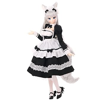 【中古】【39shop】アゾンインターナショナル★Iris Collect レイラ もふもふカフェへようこそ♪ いつものオオカミメイドver. 13スケール ソフビヘッド製 フィギュア(非常に良い)|ドリエム店