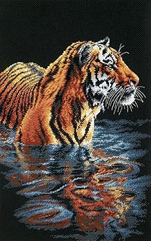 【中古】Tiger Chilling Out Counted Cross Stitch Kit-9\