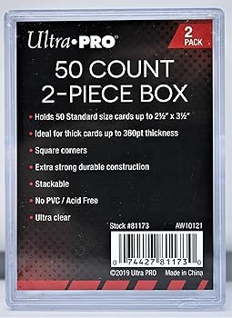 【中古】ULTRA PRO **10x 2-Piece Box** Holds 50 Cards Each PLASTIC STORAGE BOX Sports Cards & Gaming Decks