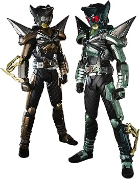 【中古】【39shop】S.I.C.★仮面ライダーカブト 仮面ライダーキックホッパー & パンチホッパー 約180mm PVC&ABS&ダイキャスト製 塗装済み可動フィギュア（良い）｜ドリエム店