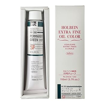 【中古】ホルベイン 油絵具 HH280 110ml パーマネントグリーンディープ 10280