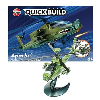 【中古】【39shop】エアフィックス★クイックビルドシリーズ アメリカ軍 アパッチ 塗装済みブロック式組み立てキット QB6004 プラモデル（非常に良い）｜ドリエム店