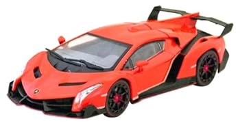 【中古】京商オリジナル 143 Lamborghini Veneno オレンジレッドライン 完成品