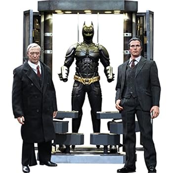 【中古】トイサピエンス限定ムービー・マスターピース ダークナイト１６スケールフィギュア アルフレッド・ペニーワース＆バットスーツ格納庫ボーナスフ