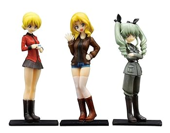 【中古】プラッツ 135 ガールズ&パンツァー 隊長フィギュアセット