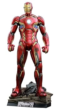 【中古】クオーター・スケールアベンジャーズエイジ・オブ・ウルトロンアイアンマン・マーク45 14スケール プラスチック製 塗装済み可動フィギュア