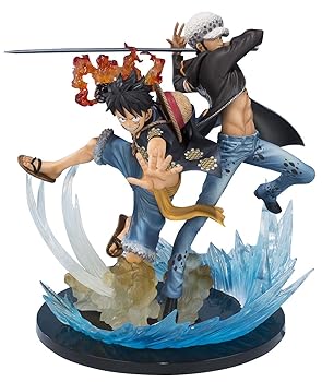 【中古】フィギュアーツZERO モンキー･D･ルフィ＆トラファルガー･ロー -5th Anniversary Edition- ABS&PVC製 塗装済み完成品フィギュア