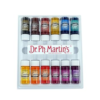【中古】【39shop】Dr.★Ph. Martin's Bombay India Ink, 0.5 oz, Set of 12 Set 2(良い)|ドリエム店