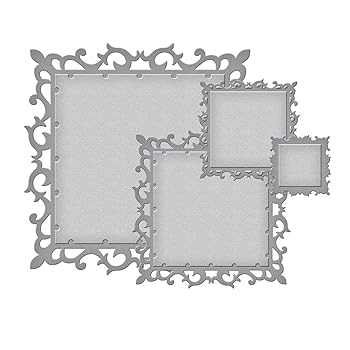 【中古】【39shop】Spellbinders★Nestabilities Decorative Elements Dies-Fleur De Lis Squares 並行輸入品(非常に良い)|ドリエム店