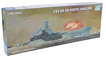 【中古】トランペッター 1350 米海軍 戦艦 BB-55 ノースカロライナ プラモデル