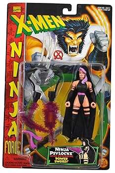 【中古】Marvel Comics Year 1996 X-MEN Ninja Force Series 5-12 Inch Tall Action Figure - NINJA PSYLOCKE with Removable Cape and