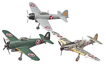 【中古】ハセガワ クリエーターワークスシリーズ 紫電改のマキ 紫電改 & 飛燕I型 & 零戦21型 172スケール プラモデル 64720