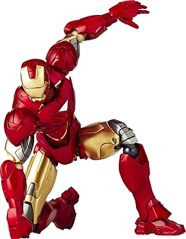 【中古】特撮リボルテック アイアンマン2 アイアンマンマーク6 ノンスケール ABS&PVC製 塗装済みアクションフィギュア 新パッケージ版 レガシーOFリボル