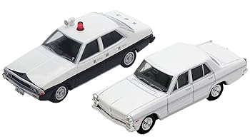 【中古】トミカ リミテッドビンテージ LV-太陽にほえろ!02激突より 三菱ギャランΣパトカー+日産グロリア白2台セット 完成品