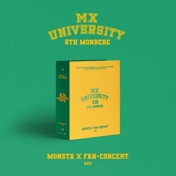 【中古】MONSTA X - 2021 FAN-CONCERT MX UNIVERSITY4DVDフォトブック+ステッカー+ブックマーク+フォトカード+折り込みポスター韓国版