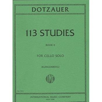 【中古】Dotzauer, J. Friedrich - 113 Studies for Solo Cello, Volume 2 Nos. 35-62 - by Johannes Klingenberg