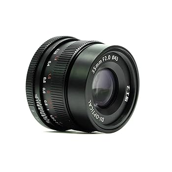 【中古】7artisans 35mm F2.0 フルフレーム マニュアルフォーカス プライム 固定レンズ S0NY- Eマウントカメラ対応 ブラック