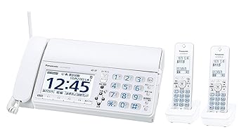 【中古】パナソニック デジタルコードレスFAX 子機2台 迷惑ブロックサービス対応 ホワイト KX-PZ620DW-W