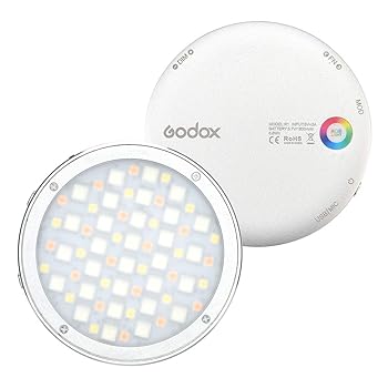 【中古】Godox置き目代わりになる店GODOX R1 RGB映像媒体ともし火 丸型 LED映像媒体ともし火 2500K?8500K CRI 98 磁気ねばり着く役立つこと 14 FX風変わり成り行き OLEDダイアログボックス USB Type-C申し受ける ビ