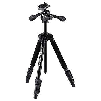 【中古】Velbonベルボン 三脚 Sherpaシェルパ 545 III N 4段 レバーロック 脚径26mm 中型 3Way雲台 DIN規格クイックシュー対応 アルミ脚 500465