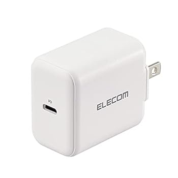 【中古】エレコム 充電器 Type-C USB-C コンセント USB PD対応 20W iPhone 151413SE3 Android タブレット 対応 ホワイト EC-AC09WH
