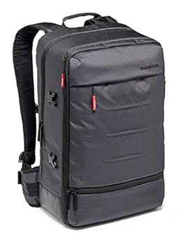 【中古】マンフロットManfrotto 写真機背嚢 Manhattan寄せ合わせ 26.5L うしろ側容器に並べる ムーバー50 三脚架据え置き可 15.6inマイコン納める可 撥H材 MB