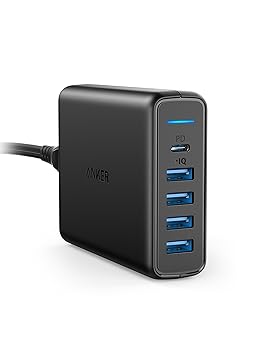 【中古】Anker PowerPort I PD - 1 PD & 4 PowerIQPower Delivery対応 60W 5ポート USB-C急速充電器PSE認証済 Power Delivery対応 PowerIQ搭載 iPhone