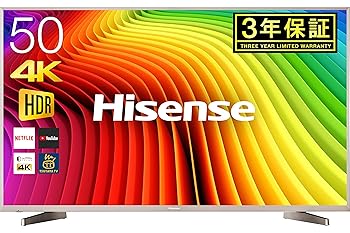 【中古】ご機嫌感性 Hisense 50V型 液晶 テレビ受像機 HJ50N5000 4K 外後ばらいHDD裏番組録画相応う HDR相応う