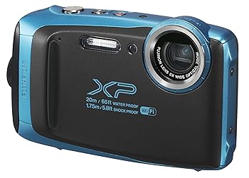 【中古】FUJIFILM 防水カメラ XP130 スカイブルー FX-XP130SB