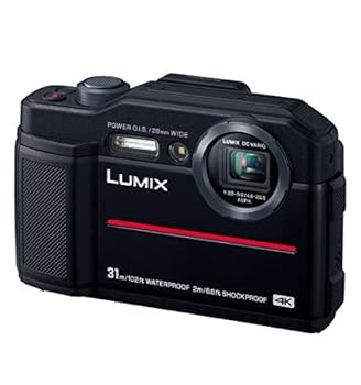 【中古】パナソニック コンパクトデジタルカメラ ルミックス FT7 雨合羽 4K画像相応う 黒いこと DC-FT7-K