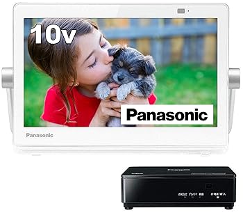 【中古】【39shop】パナソニック★10V型 ポータブル 液晶テレビ インターネット動画対応 プライベート・ビエラ 防水タイプ ホワイト UN-10N9-W（非常に良い）｜ドリエム店