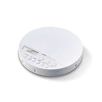 【中古】【39shop】エレコム★ポータブルCDプレーヤー リモコン 有線&Bluetooth対応 ホワイト（良い）｜ドリエム店