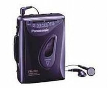 【中古】【39shop】Panasonic★FMAMチューナー内蔵 ポータブルステレオラジオカセットプレーヤー RQ-V35-K ブラック(良い)|ドリエム店